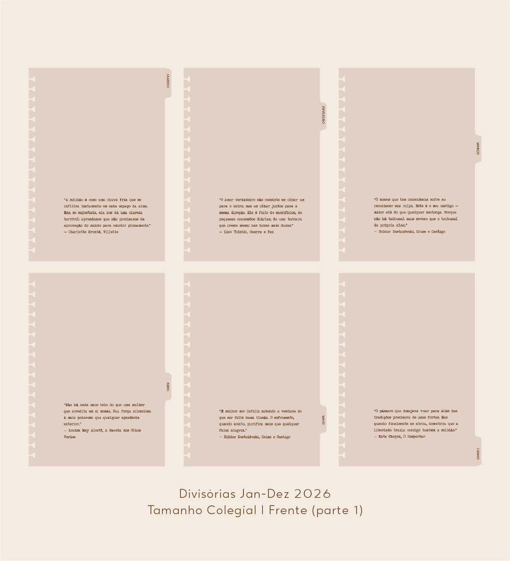 Divisórias Jan-Dez 2026 | 180g/m²
