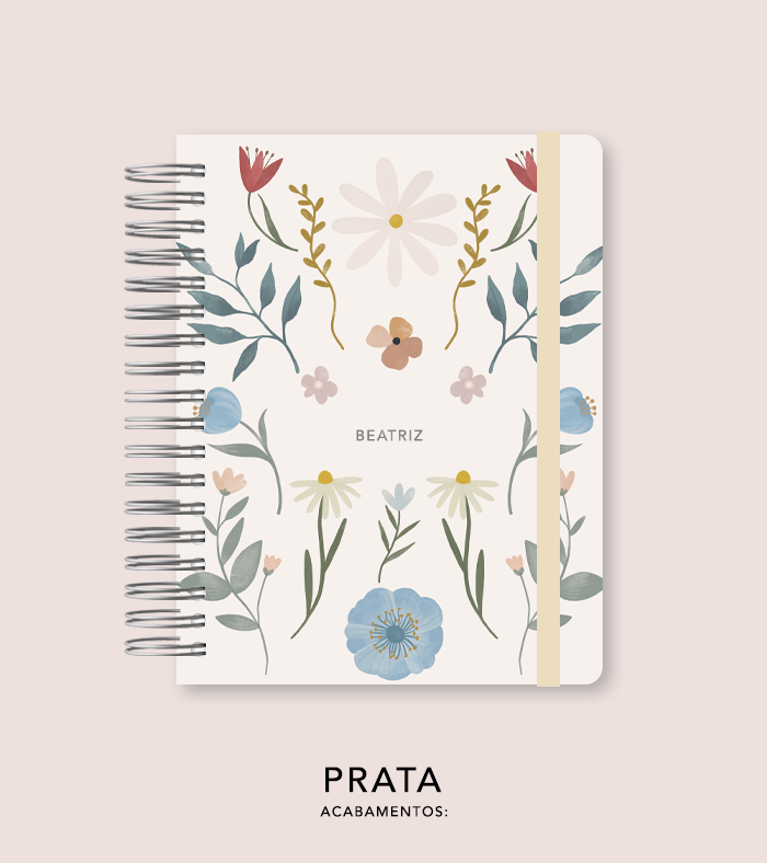 Capa + Espiral Colegial The Rabbit 001 | com Bolso e Divisórias
