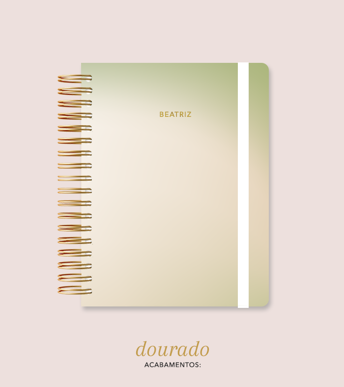 Capa + Espiral Colegial Degradê 6 | com Bolso e Divisórias