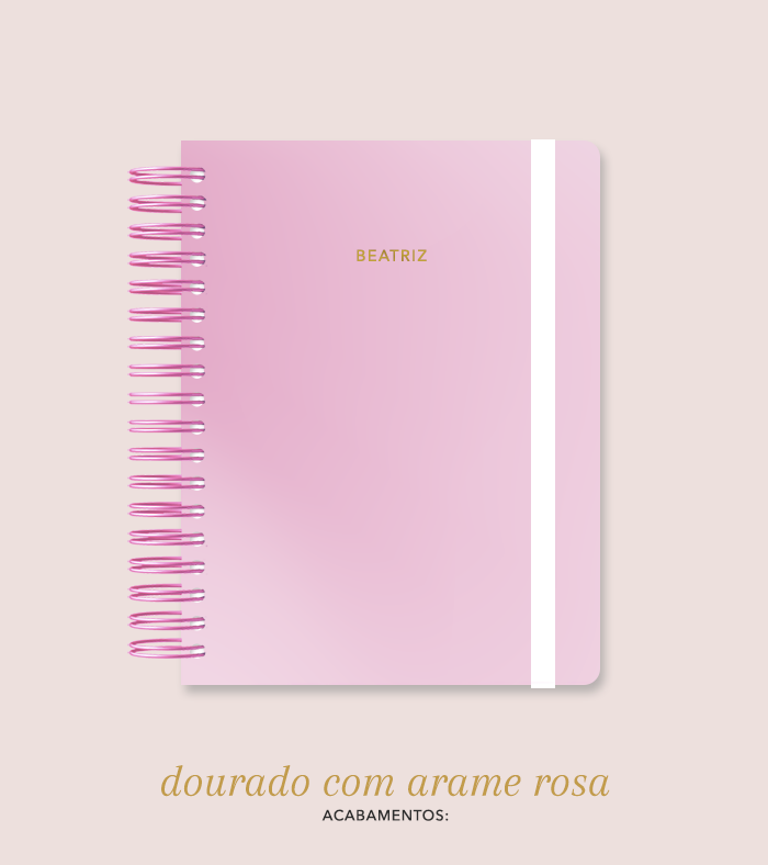 Capa + Espiral Colegial Degradê 4 | com Bolso e Divisórias
