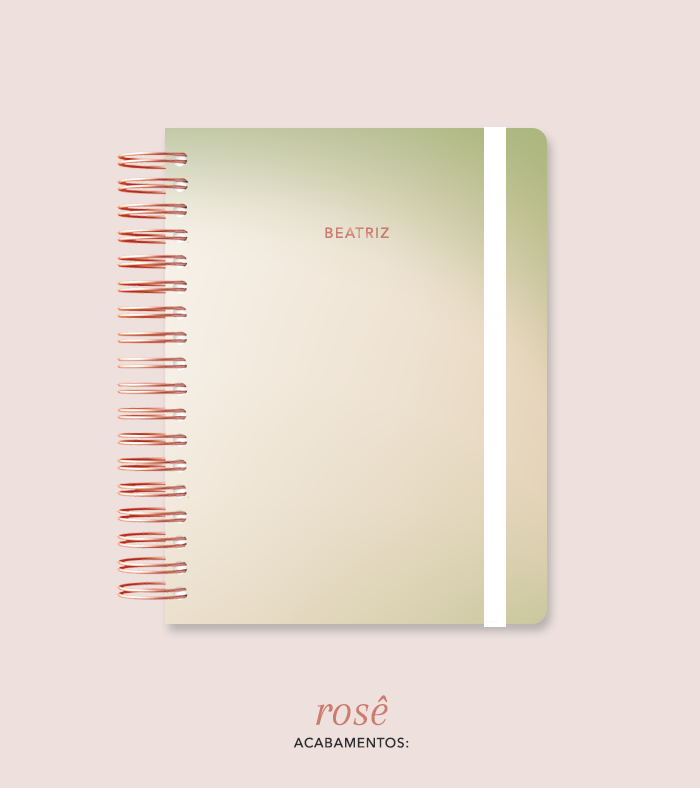 Capa + Espiral Colegial Degradê 6 | com Bolso e Divisórias