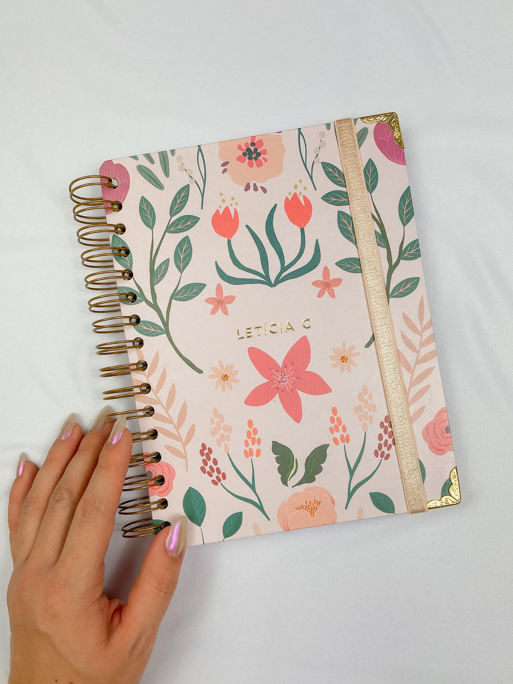 Capa + Espiral Colegial Jardim | com Bolso e Divisórias