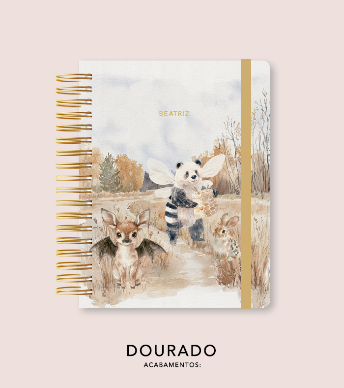 Capa + Espiral Mini Halloween 4 | com Bolso e Divisórias
