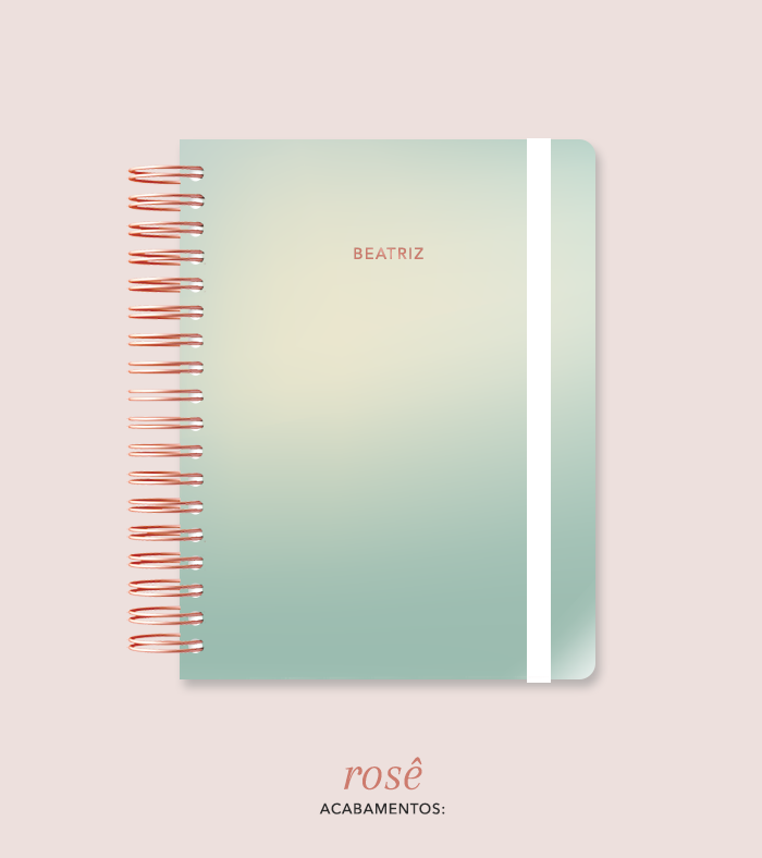 Capa + Espiral Colegial Degradê 5 | com Bolso e Divisórias