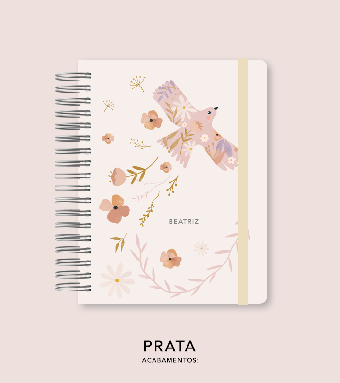 Capa + Espiral Colegial The Rabbit 002 | com Bolso e Divisórias