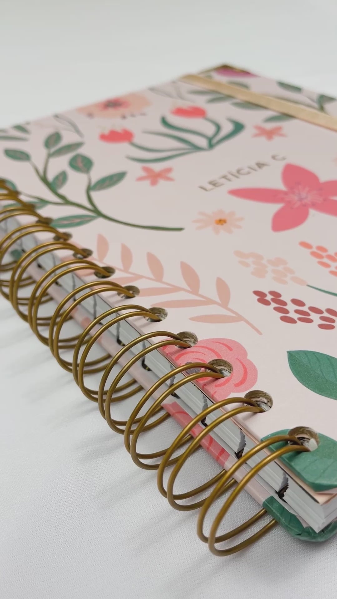 Capa + Espiral Colegial Jardim | com Bolso e Divisórias