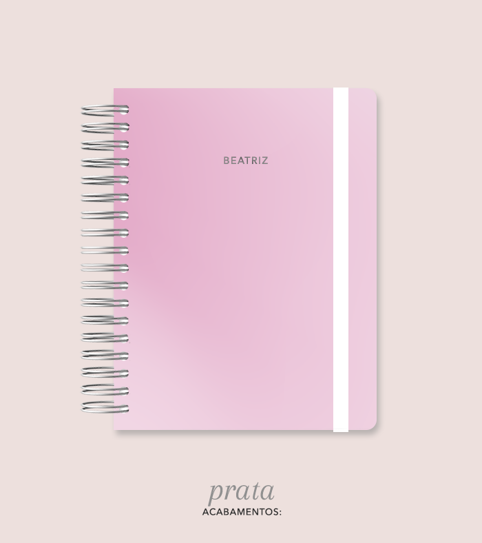 Capa + Espiral Colegial Degradê 4 | com Bolso e Divisórias