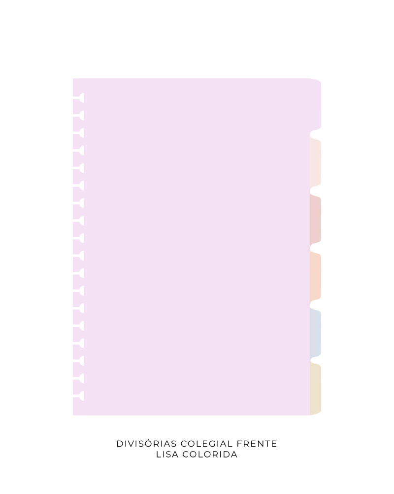 Divisórias Colegial - Colorida | 6 un. 180g/m²