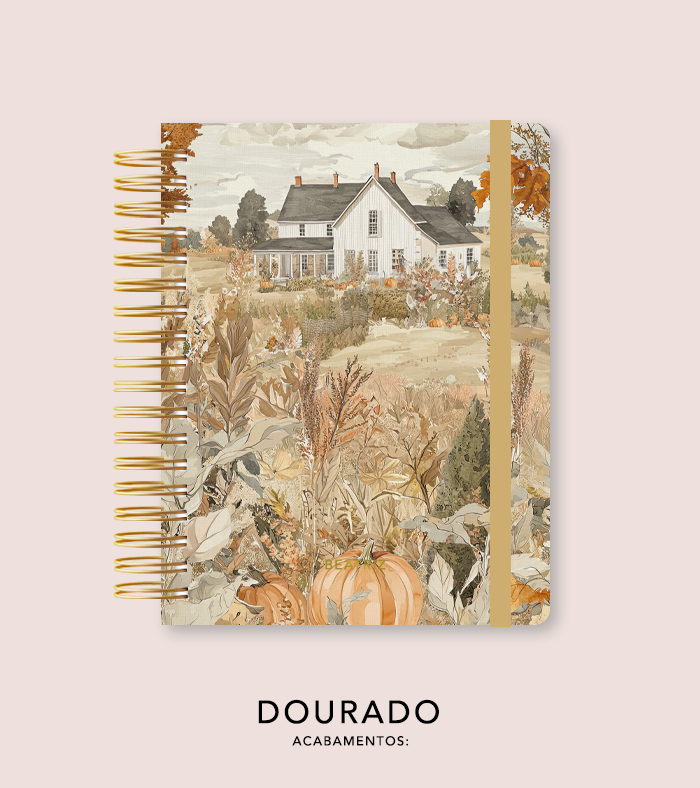 Capa + Espiral Colegial Halloween 2 | com Bolso e Divisórias
