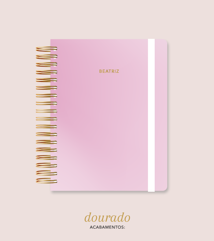 Capa + Espiral Colegial Degradê 4 | com Bolso e Divisórias