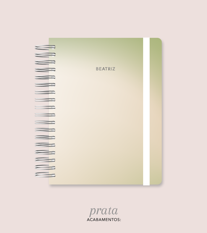 Capa + Espiral Colegial Degradê 6 | com Bolso e Divisórias