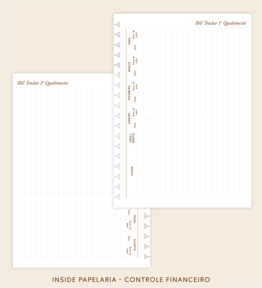 Insert Planner - Controle Financeiro | 120g/m²