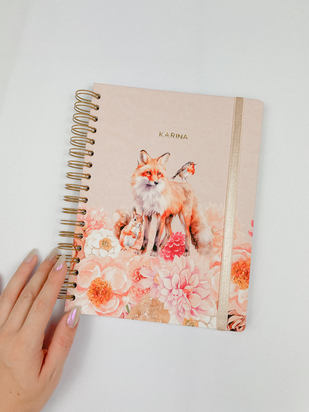 Capa + Espiral Mini Raposa | com Bolso e Divisórias
