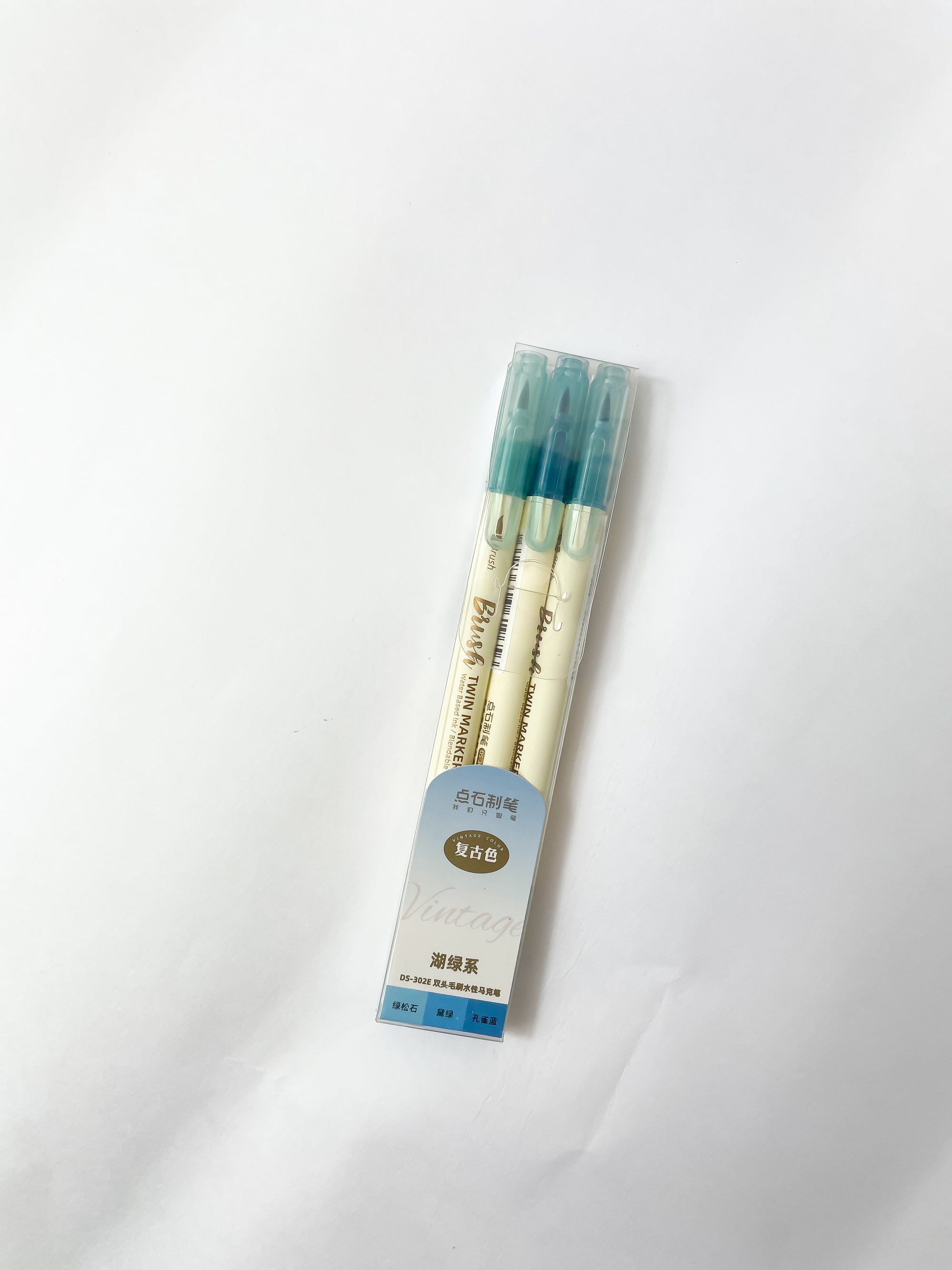 Kit 3 Brush Pens - Azul