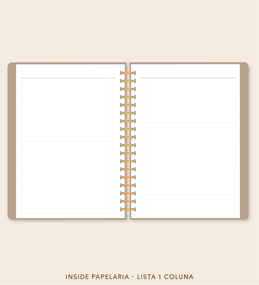 Insert Planner - Lista em 1 Coluna | 120g/m²