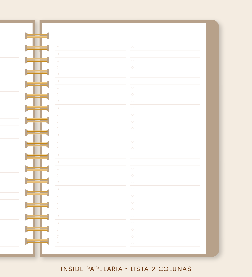 Insert Planner - Lista em 2 Colunas | 120g/m²
