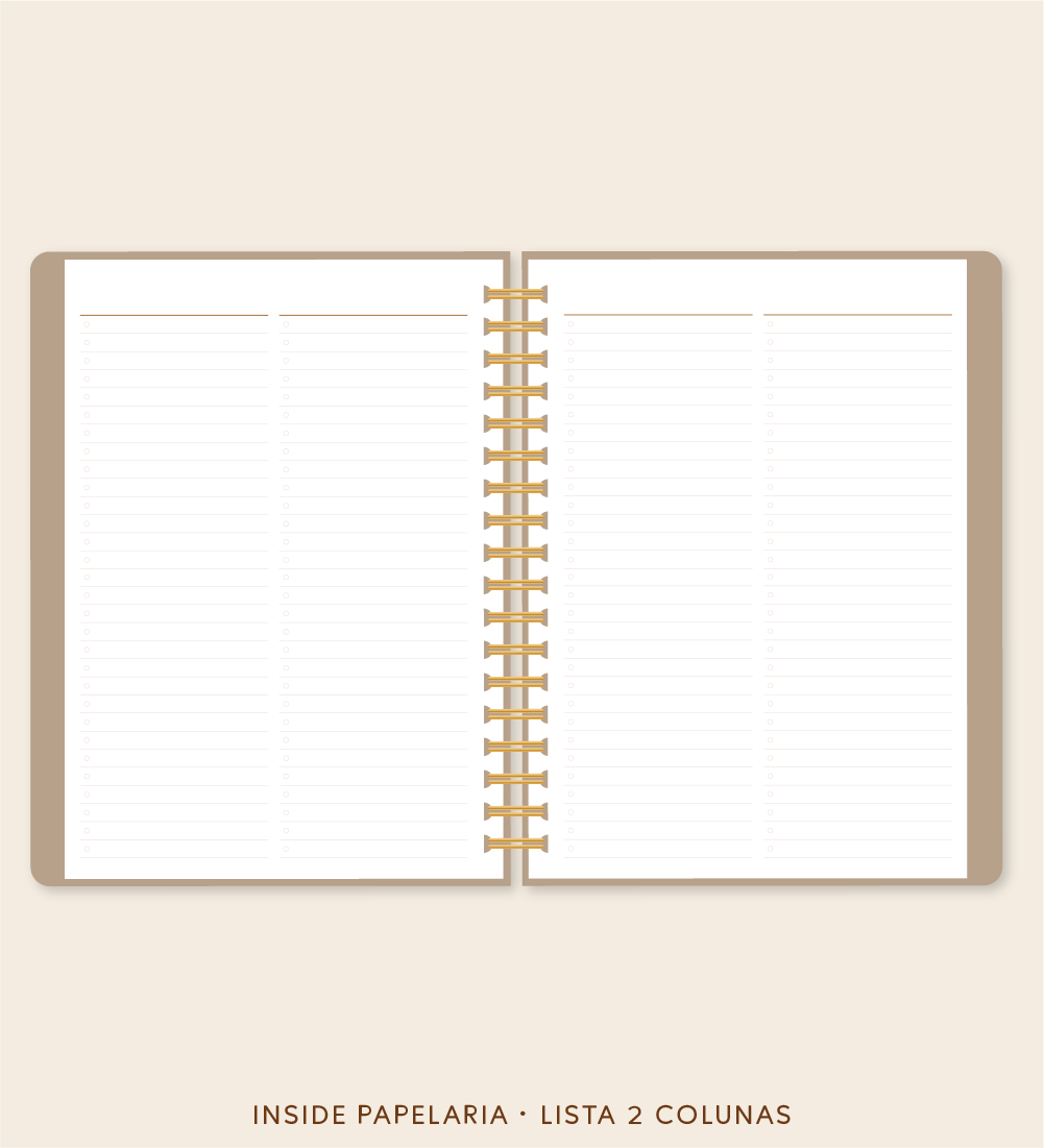 Insert Planner - Lista em 2 Colunas | 120g/m²