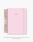 Caderno Reposicionável - Quadriculado Rosa - Inside Book