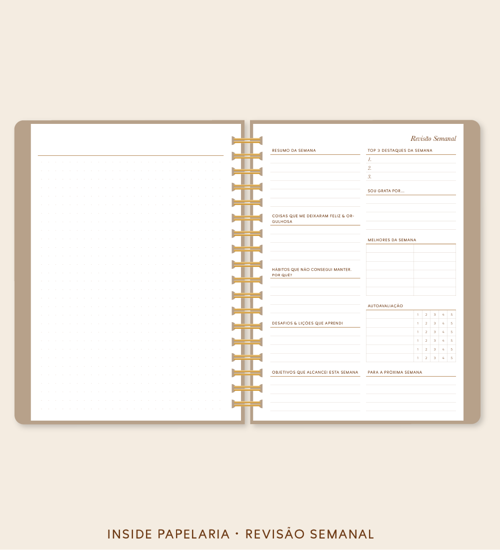 Insert Planner - Revisão Semanal | 120g/m²