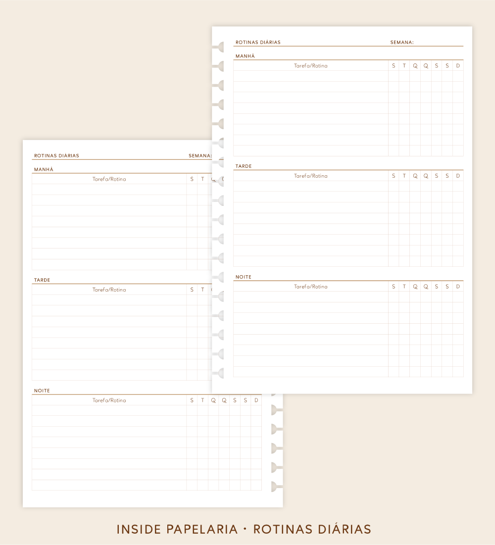 Insert Planner - Rotinas Diárias | 120g/m²
