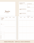 Insert Planner - Visões 2026 (somente semanas e/ou dias) - Meses Separados | 120g/m²