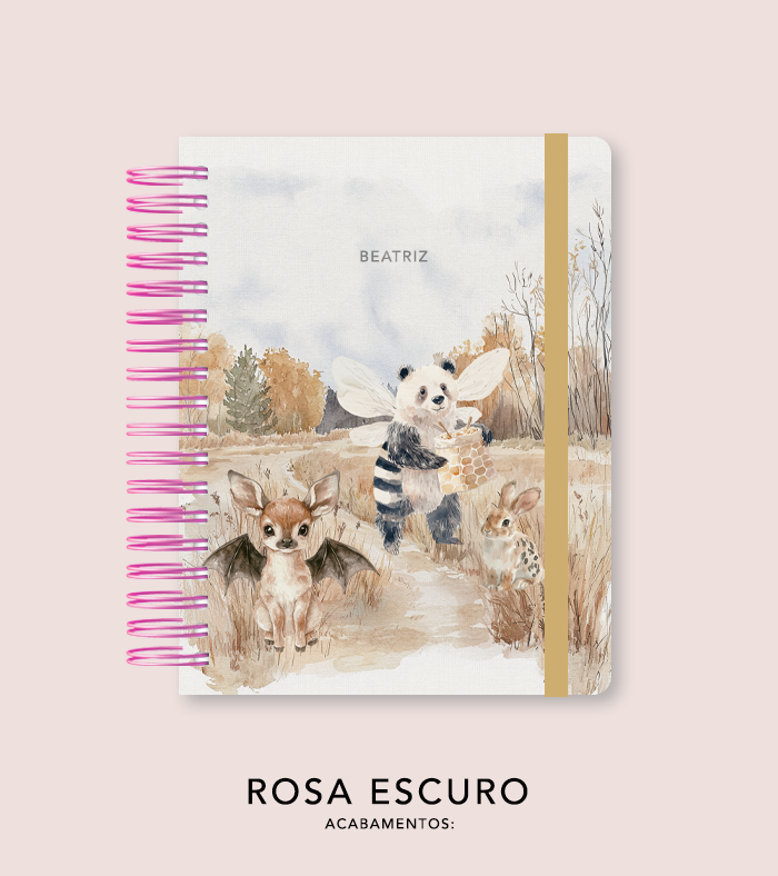 Capa + Espiral Mini Halloween 4 | com Bolso e Divisórias