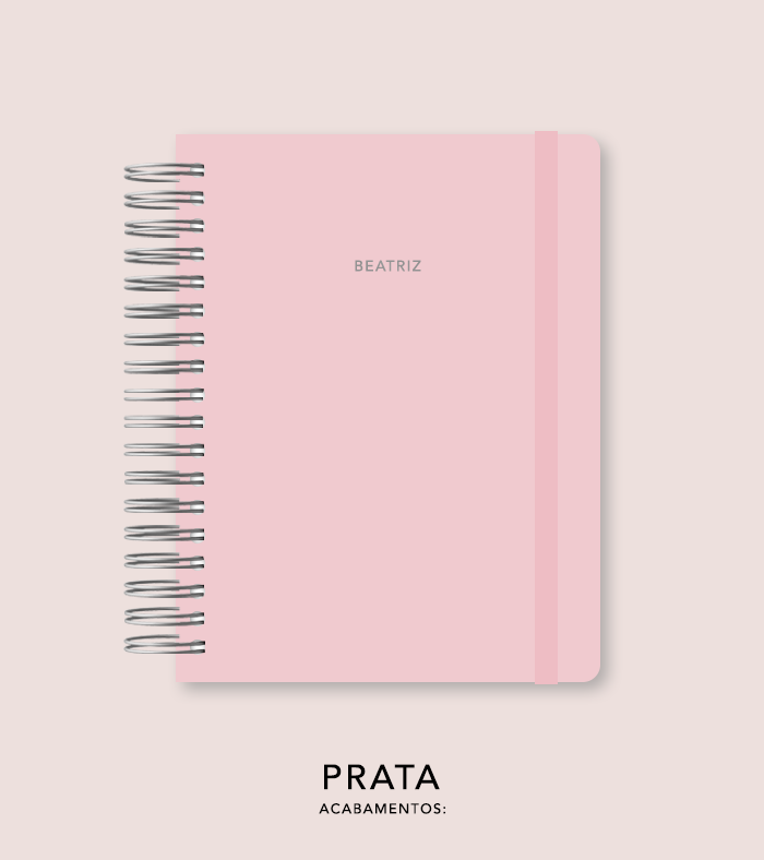 Capa + Espiral Mini Blush | com Bolso e Divisórias