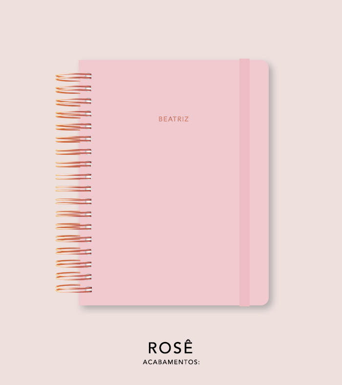 Capa + Espiral Mini Blush | com Bolso e Divisórias