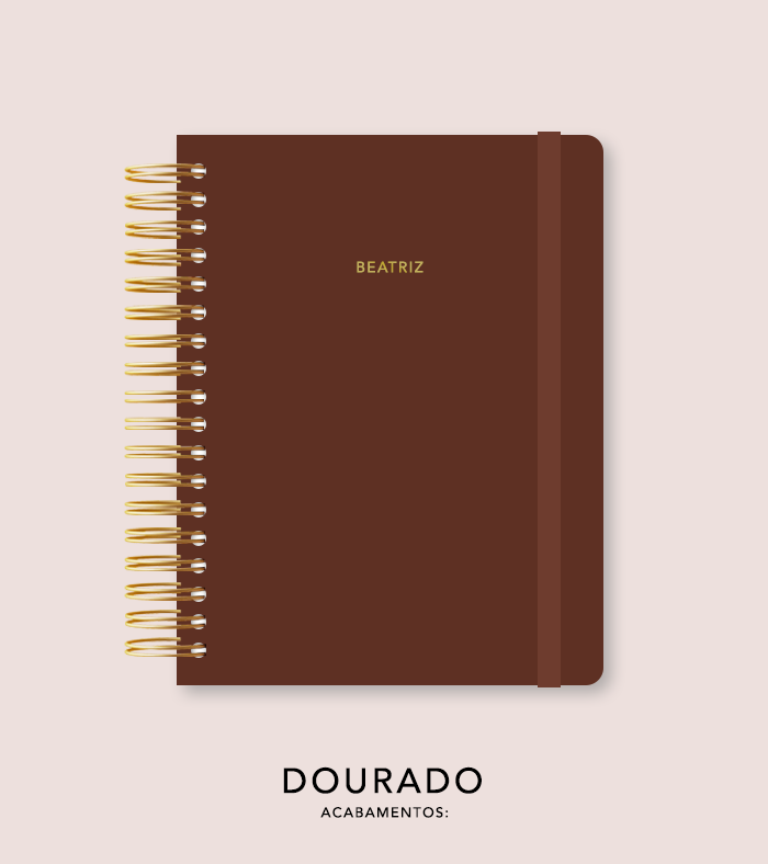 Capa + Espiral Colegial Brownie | com Bolso e Divisórias