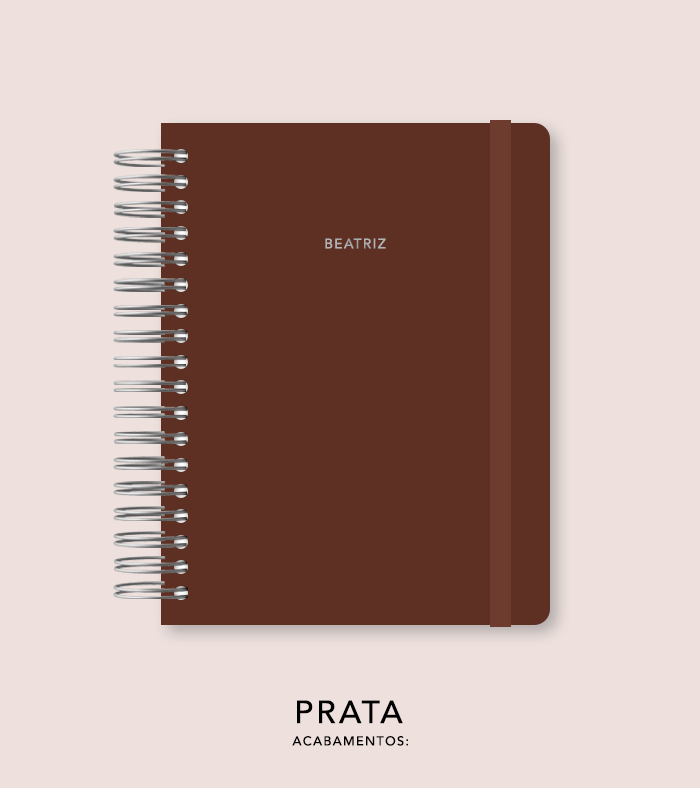 Capa + Espiral Colegial Brownie | com Bolso e Divisórias