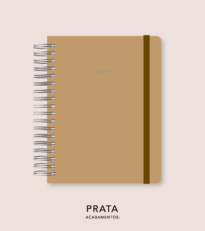 Capa + Espiral Mini Camel | com Bolso e Divisórias