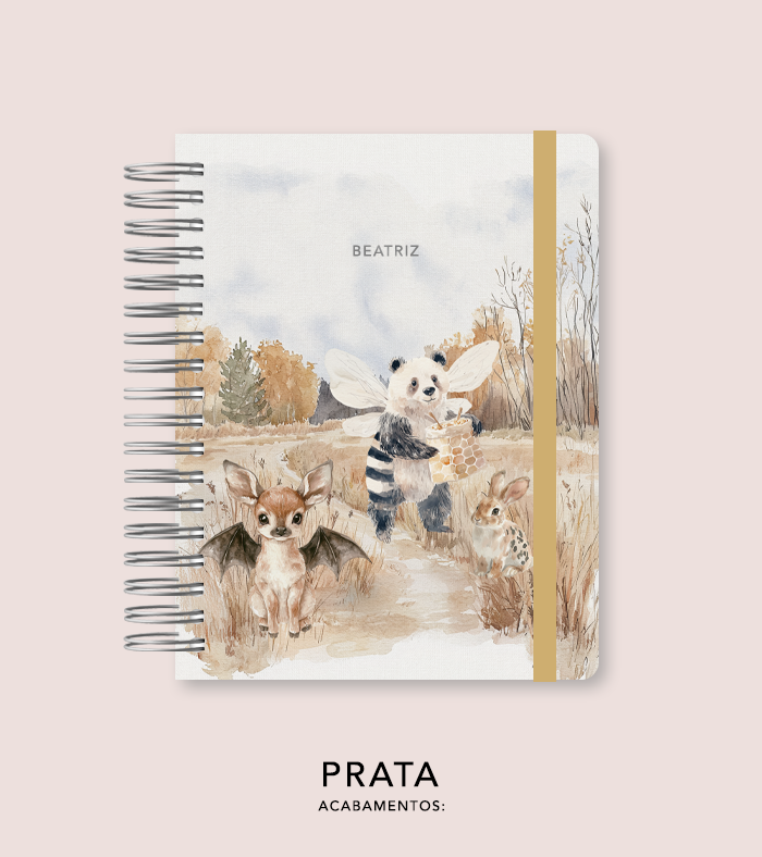 Capa + Espiral Mini Halloween 4 | com Bolso e Divisórias
