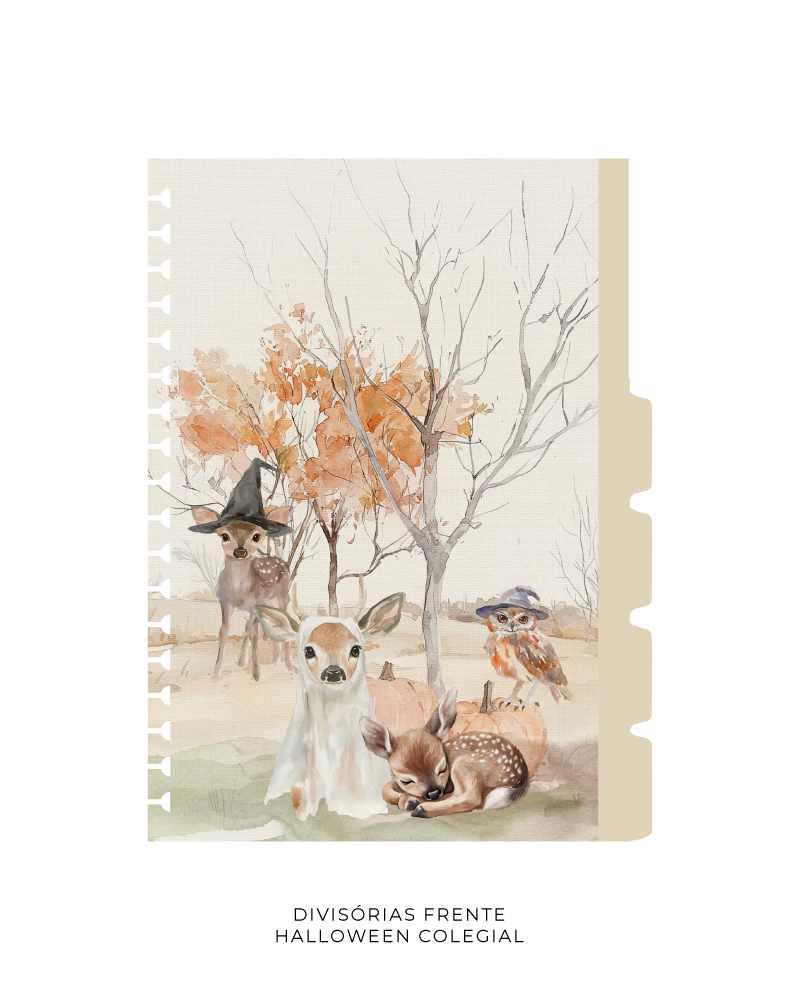 Divisórias Colegial - Halloween | 6 un. 180g/m²