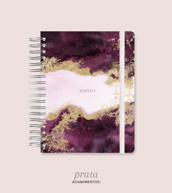 Capa + Espiral Colegial Gold | com Bolso e Divisórias