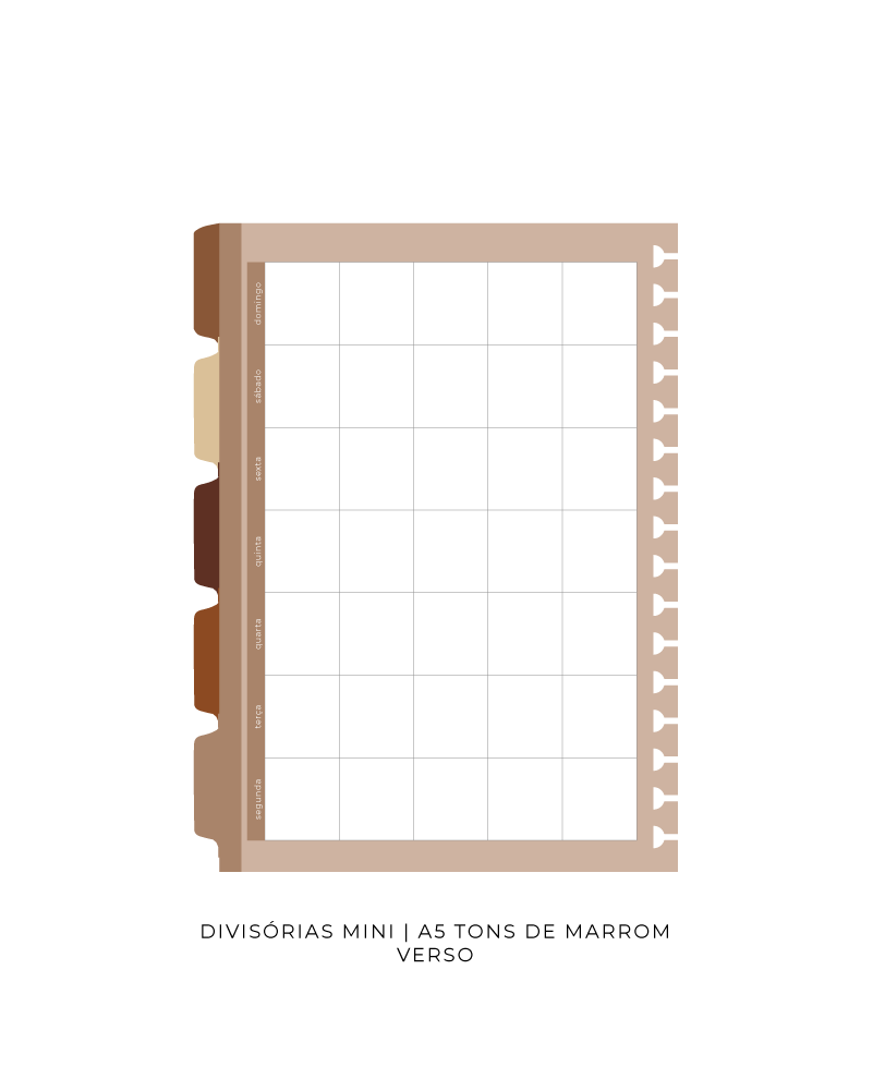 Divisórias Mini - Tons de Marrom | 5 un. 180g/m²