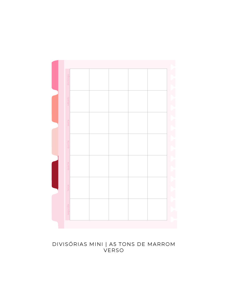 Divisórias Mini - Tons de Rosa | 5 un. 180g/m²