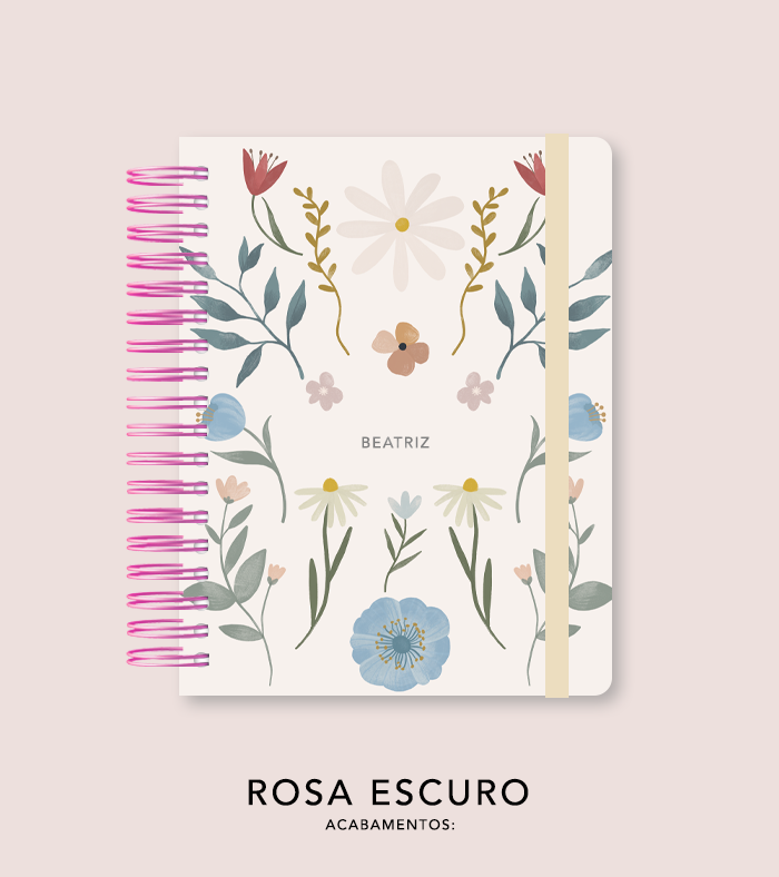 Capa + Espiral Colegial The Rabbit 001 | com Bolso e Divisórias