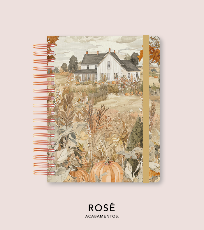 Capa + Espiral Mini Halloween 2 | com Bolso e Divisórias