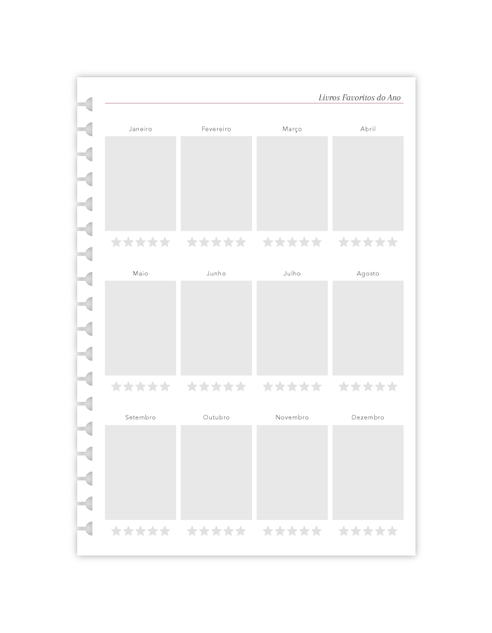Refil Mini - Livros, Séries e Filmes | 50 folhas 90g/m²