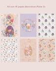 Kit 18 Papéis Decorativos - The Rabbit 2.0