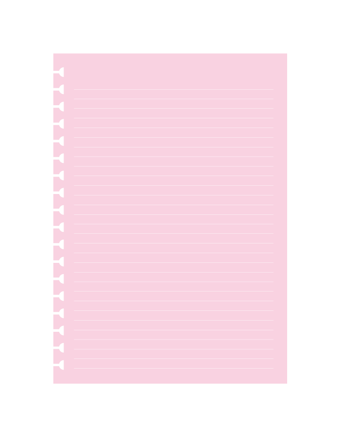 Refil Colegial - Pautado Fundo Rosa | 50 folhas 90g/m²