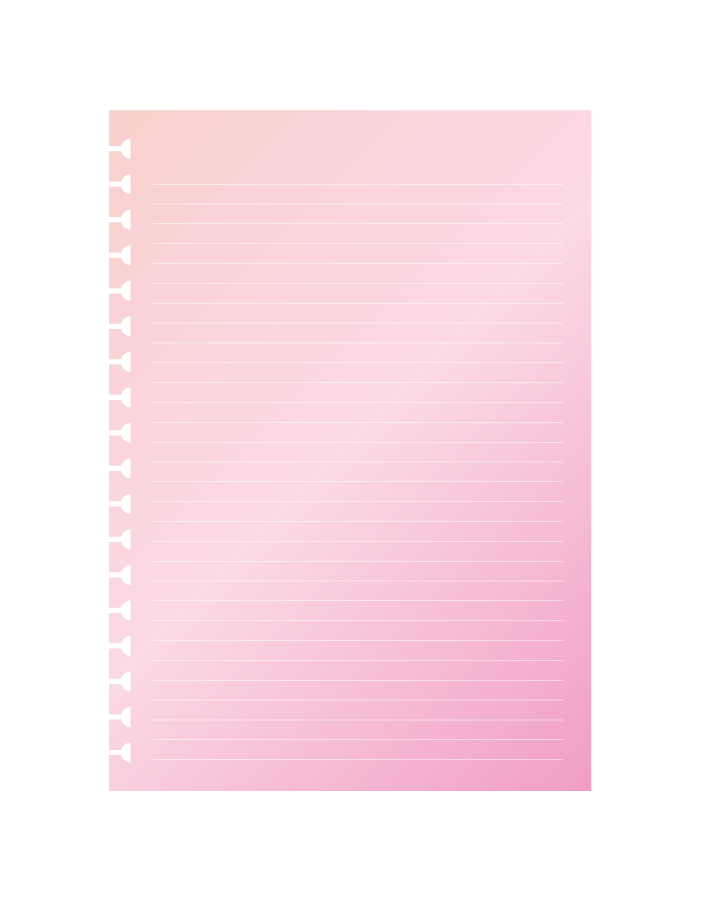 Refil Mini - Paut. Fundo Rosa Degradê | 50 folhas 90g/m²
