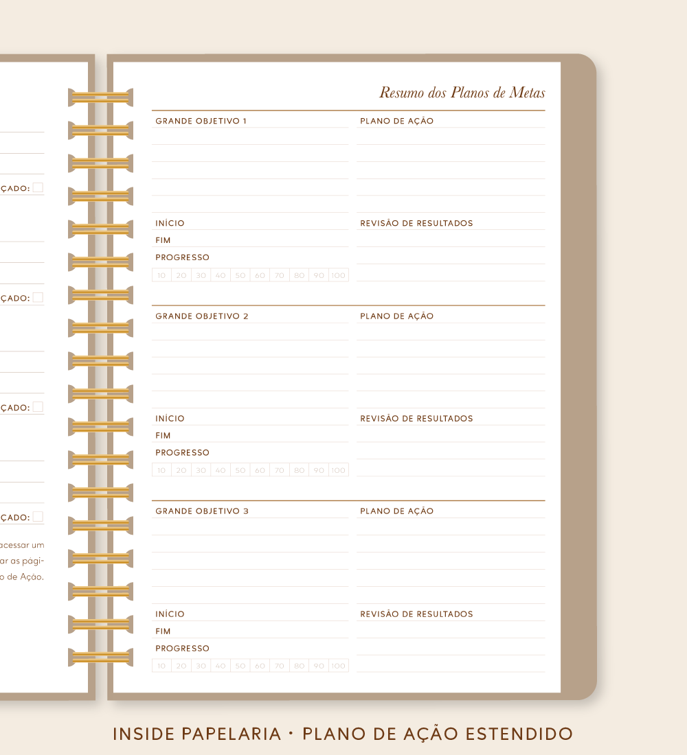 Insert Planner - Plano de Ação Estendido | 120g/m²