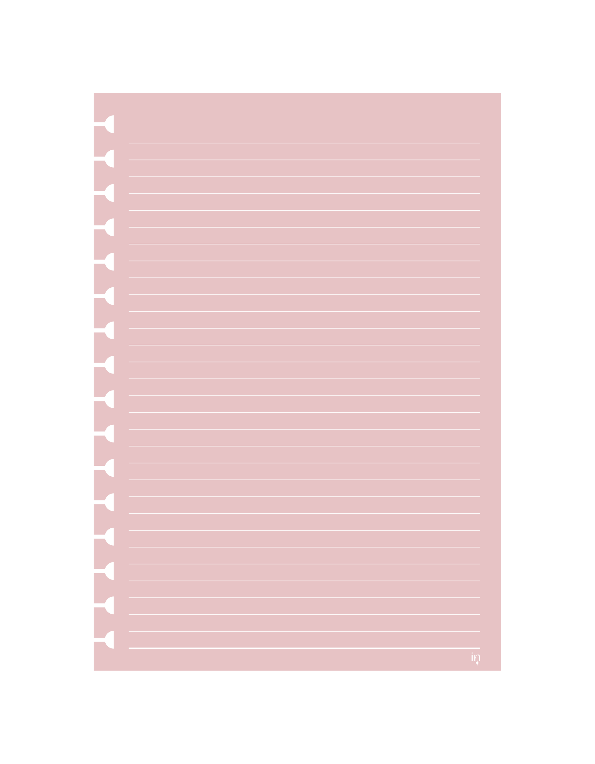 Refil Colegial - Rosa Queimado | 50 folhas 90g/m²
