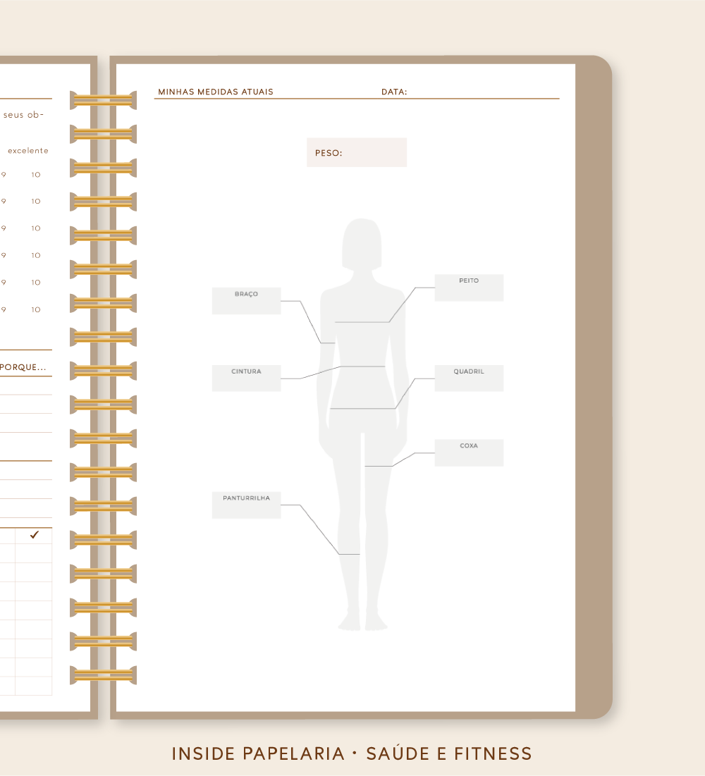 Insert Planner - Saúde e Fitness | 120g/m²