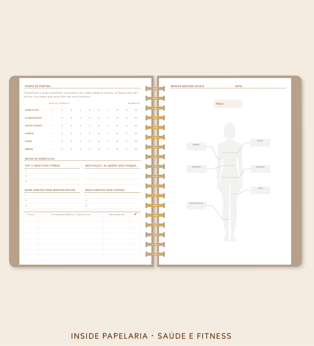 Insert Planner - Saúde e Fitness | 120g/m²