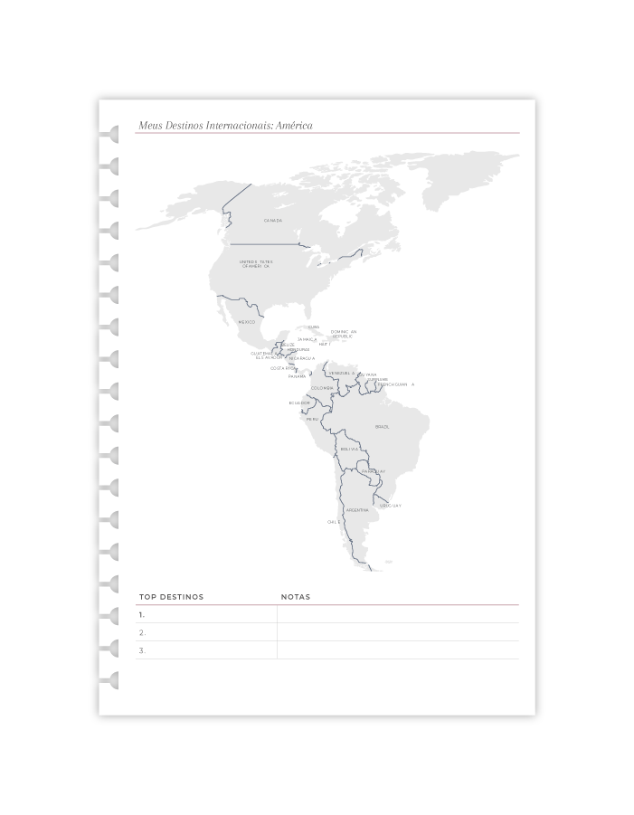 Refil Colegial - Viagens | 50 folhas 90g/m²