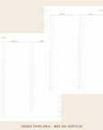IMPRIMÍVEL Insert Planner - Mês na Vertical (datado 2026)