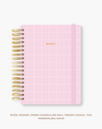 Caderno Reposicionável - Quadriculado Rosa - Inside Book