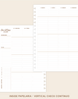 Insert Planner - Visões 2026 (somente semanas e/ou dias) - Meses Contínuos | 120g/m²